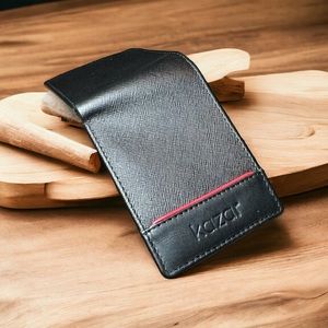 Kazar Italian Bi-Fold Leather Wallet Black